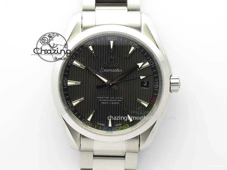 0303 Versatile Aqua Terra ‘PyeongChang 2018’ JHF Best Edition Black Dial On SS Bracelet A 8204